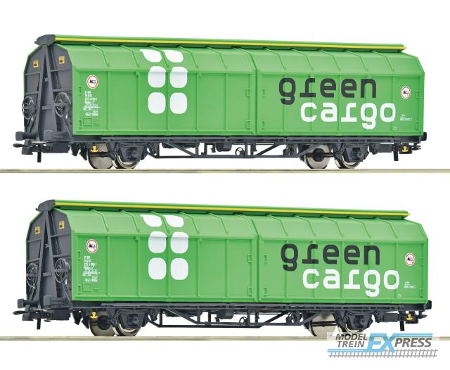 Roco 6600114 2er Set Schiebewandwag. Green