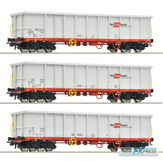 Roco 6600121 3er Set off.Gueterwag. Eanos OEBB