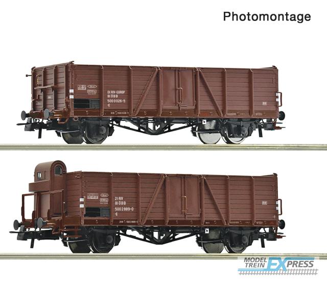 Roco 6600123 2er Set off.Gueterwag Villach OE