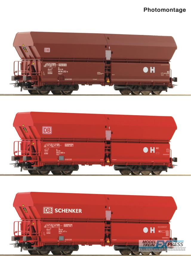 Roco 6600135 3er Set Selbstentladewag. DB-AG