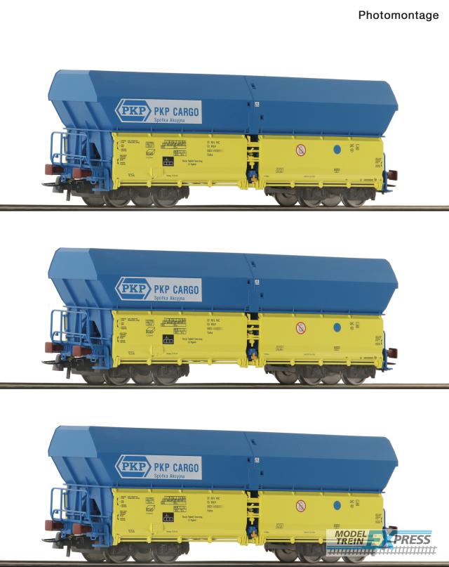 Roco 6600136 3er Set Selbstentladewag. PKP