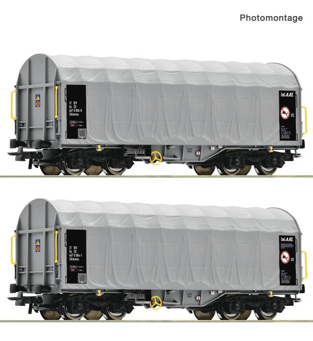 Roco 6600144 2er Set Schiebeplanenwag. CD