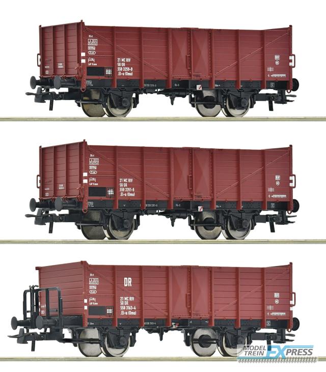 Roco 6600146 3er Set off.Gueterwag. DR