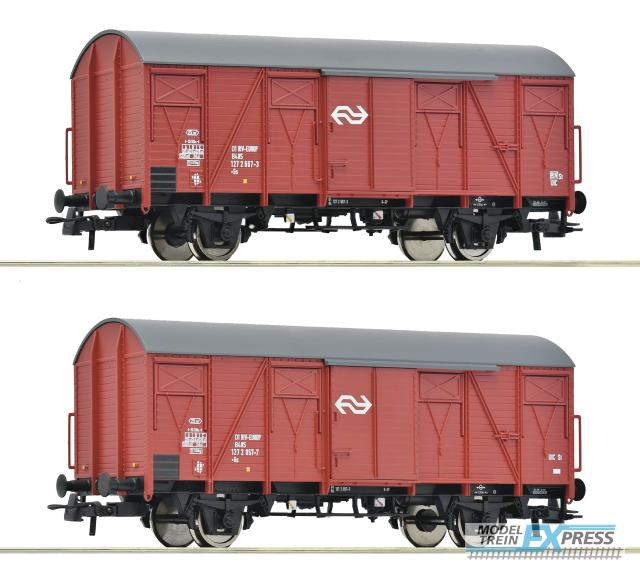 Roco 6600151 2er Set ged. Gueterwag. NS