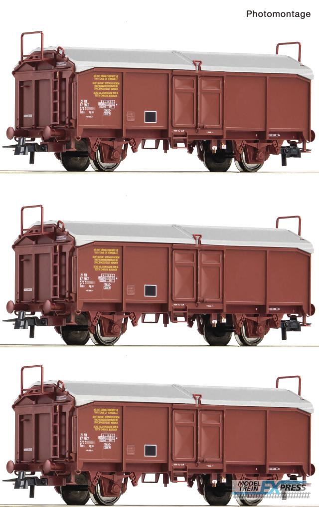 Roco 6600173 3er Set Schiebedachwag. SNCF