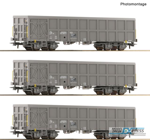 Roco 6600203 3er Set offene Gueterwag. SNCF