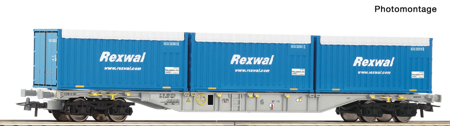 Roco 6600234 Containertragwagen Sgns + Container Rexwal