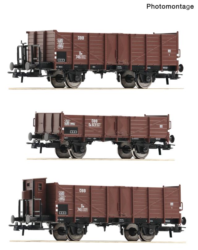 Roco 6600250 3er Set offene Güterwagen ÖBB