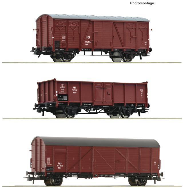 Roco 6600273 3er Set Güterwagen PKP