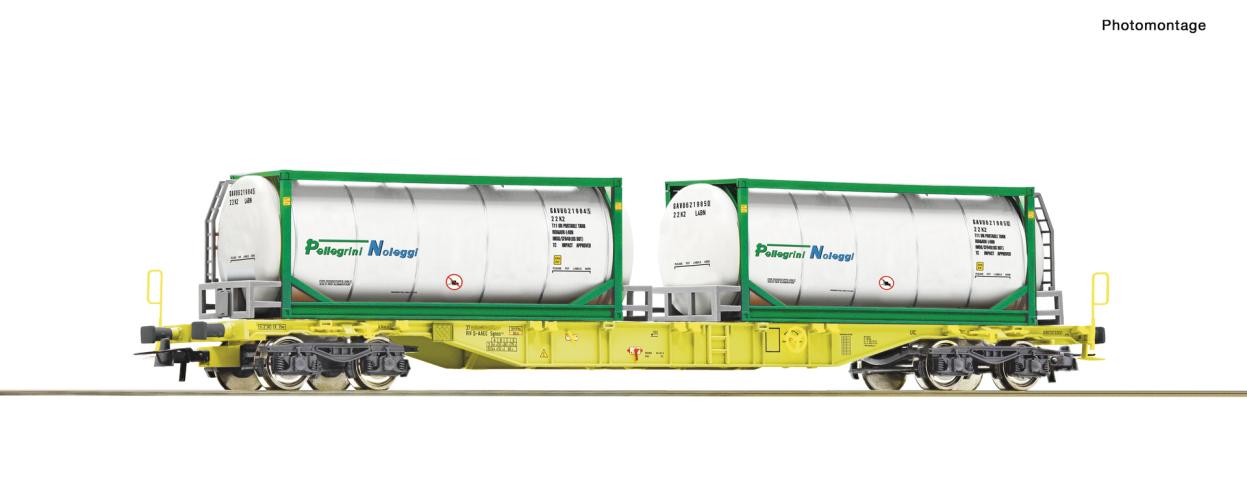 Roco 6600279 Containertragwagen GATX+Pellegrini Tankcontainer