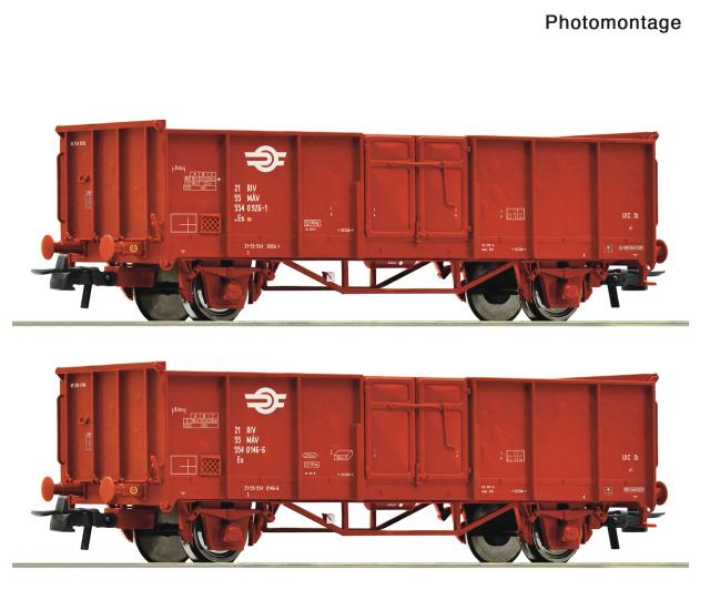 Roco 6600301 2er Set offene Güterwagen MAV