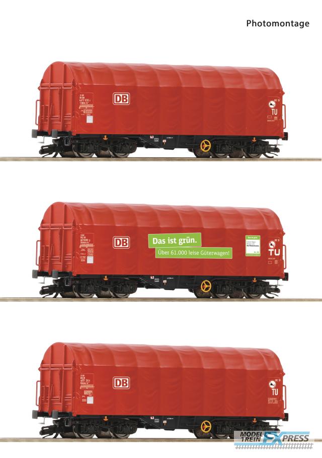 Roco 6680012 3er Set Schiebeplanenwag. DB-A