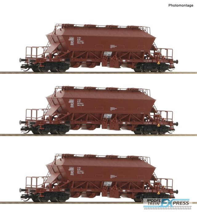 Roco 6680018 3er Set Kaliwagen DR