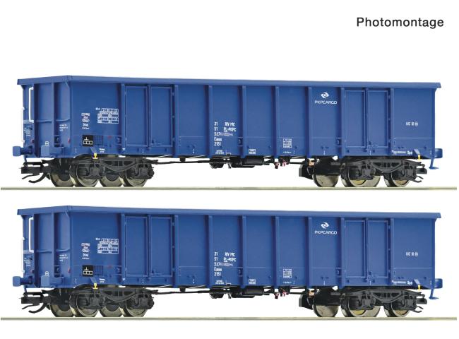 Roco 6680033 2er Set offene Güterwagen Eanos PKP