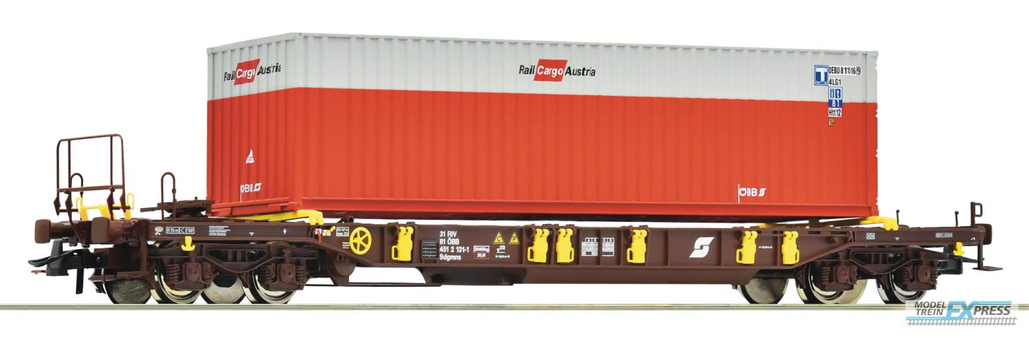 Roco 67598 Taschenwg. T3 ÖBB+RCA Container