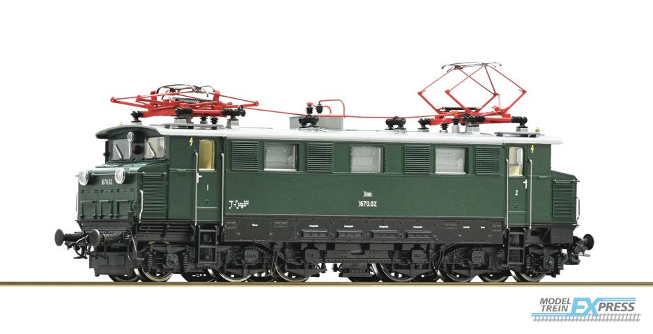 Roco 7510047 E-Lok 1670.02 OEBB gruen Snd.