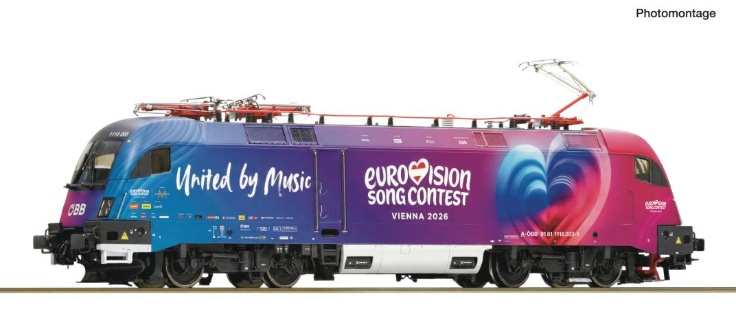 Roco 7520240 Elektrolokomotive 1116 203-1 "Eurovision Song Contest" AC-Snd.