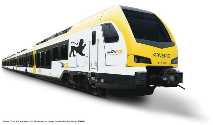 Roco 7700033 E-Triebzug FLIRT 3 5-tlg. GoAhead BW DC