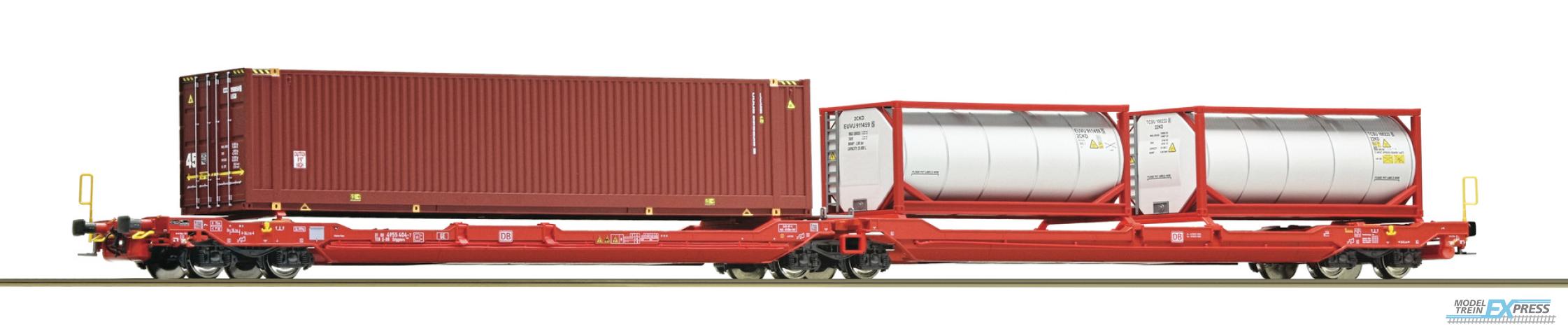 Roco 77400 Doppeltwg.T3000e+Container+Tan