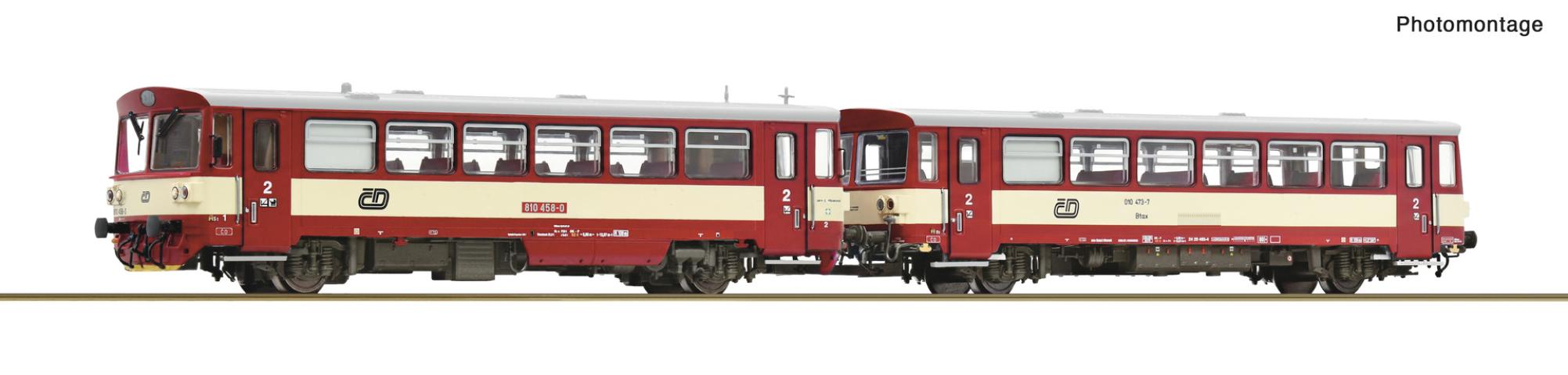 Roco 7780013 Dieseltriebwagen Rh 810  + Beiwagen CD DC