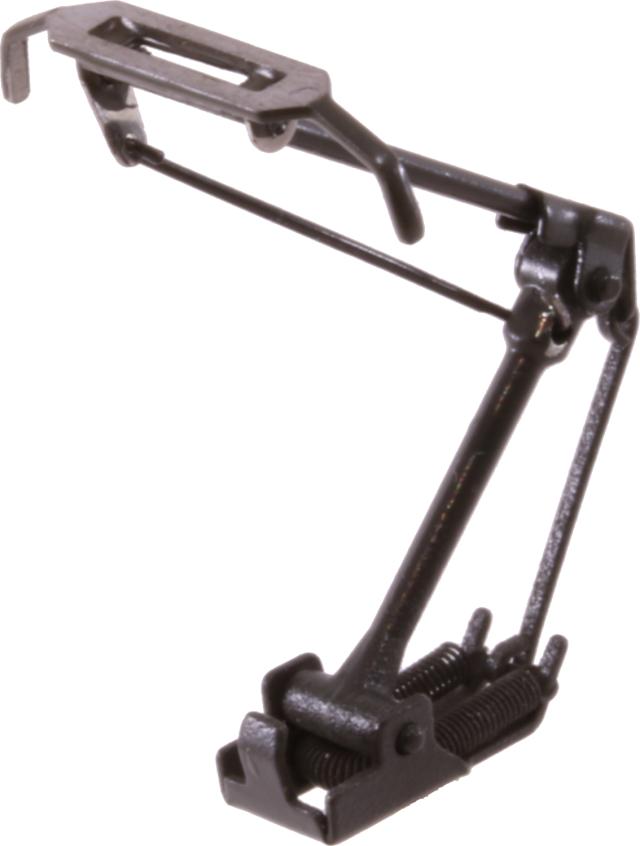 Sommerfeldt 699 H0 Einholmstromabnehmer Faiveley RAL 7022 lackiert. Schleiffläche farbfrei. Rahmen M2,