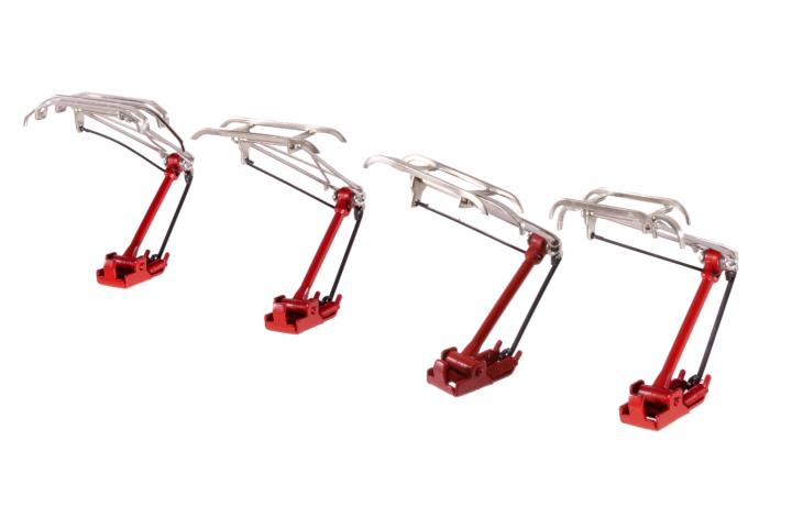 Sommerfeldt 750 H0 Einholmstromabnehmer-Umbausatz lackiert in RAL 3000 für Viersystemlok u.a. BR 189, BR193, BR182 und ES64F4 bestehend aus je 1 x #732,735,742,762