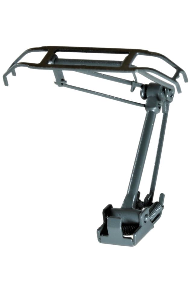 Sommerfeldt 771 H0 Einholmstromabnehmer mit Rahmen M2, 1 x Diagonale, Lackiert in RAL 7012, Schleifstück SNI.