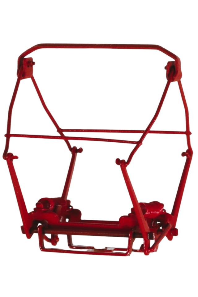 Sommerfeldt 824 H0 Altbau-Stromabnehmer SBS 9, Rot lackiert mit M 2 Mittellochgewinde.