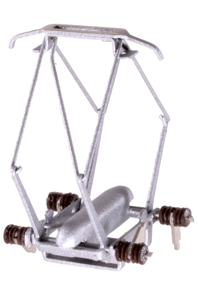 Sommerfeldt 855 H0 SBB Scherenstromabnehmer lackiert in RAL 9006, Mittelochgewinde M2