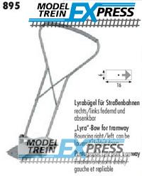 Sommerfeldt 895 H0 Lyrabügel f. Straßenbahnen grau, Preis per Stück
