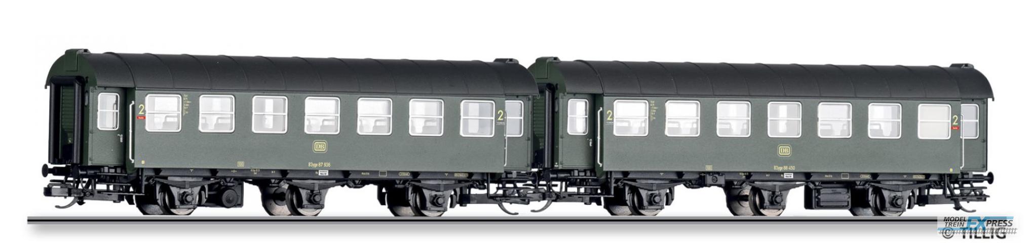 Tillig 1061 Reisezugwagen-Paar der DB, bestehend aus zwei 2. Klasse Reisezugwagen, Ep. IV
