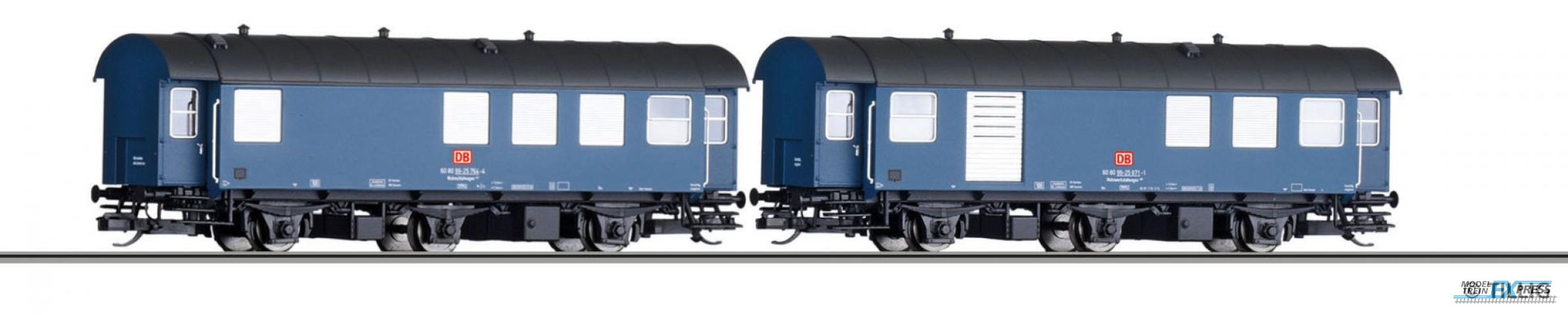 Tillig 1063 Bahndienstwagen-Paar der DB AG, bestehend aus zwei Umbauwagen, Ep. V