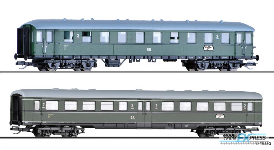 Tillig 1084 Reisezugwagenset "D 118 Leipzig-Köln" der DR, bestehend aus einem Reisezugwagen 2. Klasse und einem Reisezugwagen            2. Klasse, Bauart E5, Teil 3