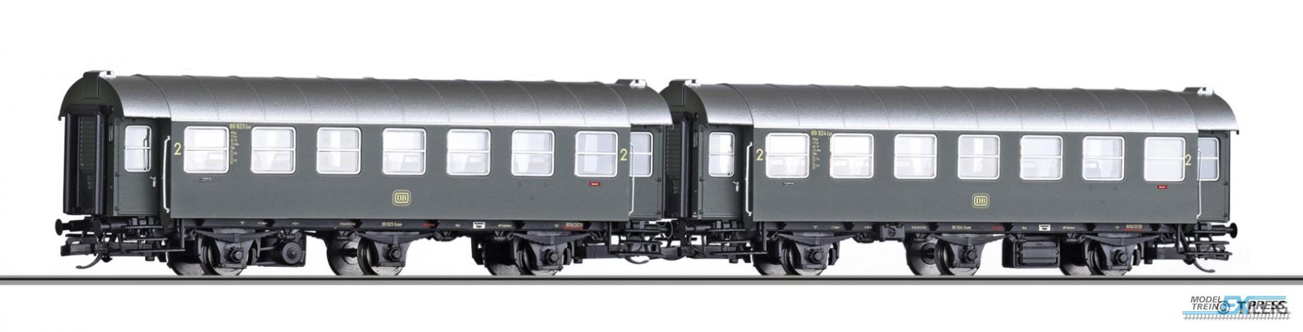 Tillig 1092 Reisezugwagen-Paar der DB, bestehend aus zwei 2. Klasse Reisezugwagen
