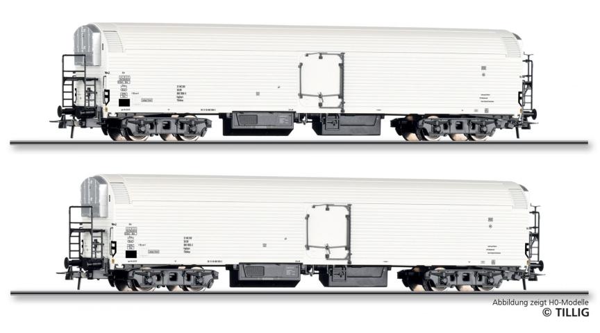 Tillig 1144 Güterwagenset der DR, bestehend aus zwei Maschinenkühlwagen Iaghqrs, Ep. IV -FORMNEUHEIT-