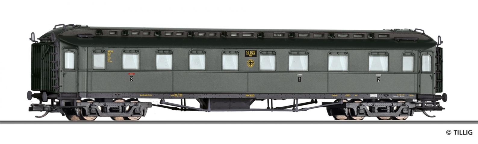 Tillig 12014 Reisezugwagen 1./2./3. Klasse ABC4ü der DRG, Ep. II