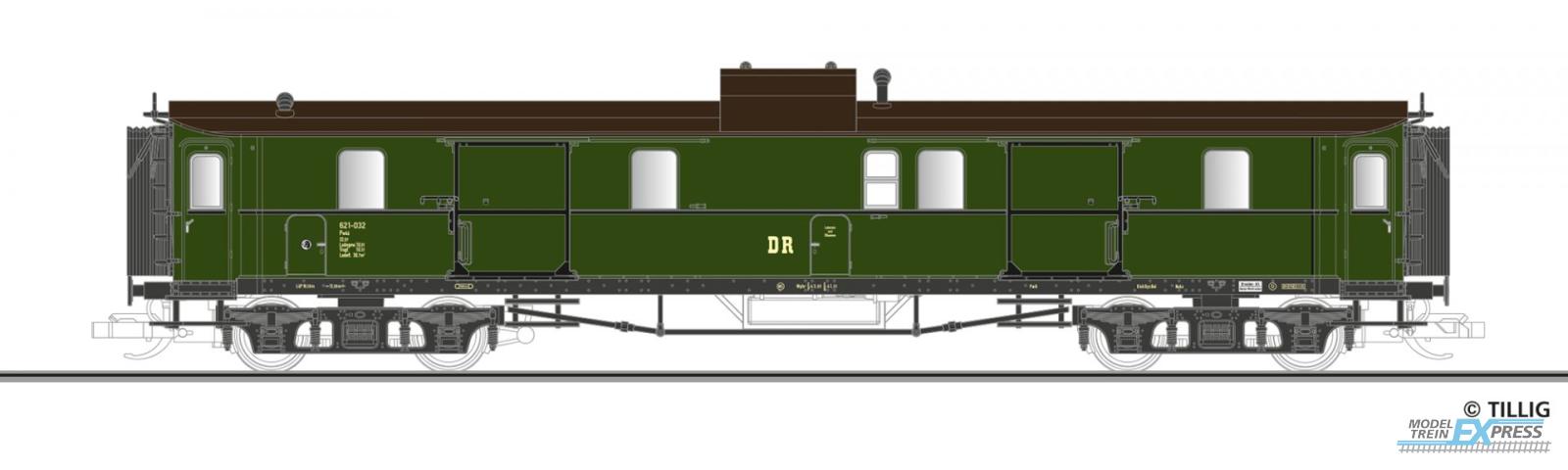Tillig 12060 Packwagen Pw4ü der DR, Ep. III
