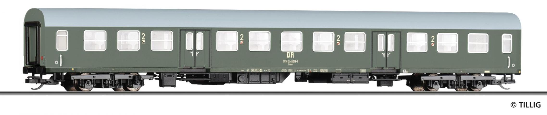 Tillig 12609 Reisezugwagen 2. Klasse Bmhe der DR, 2. Betriebsnummer, Ep. IV