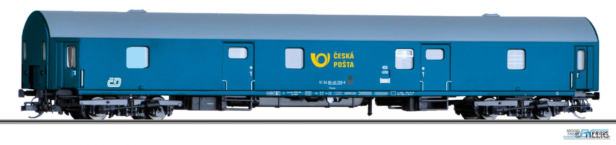 Tillig 16818 Bahnpostwagen DFsa der Tschechischen Post, Ep. V