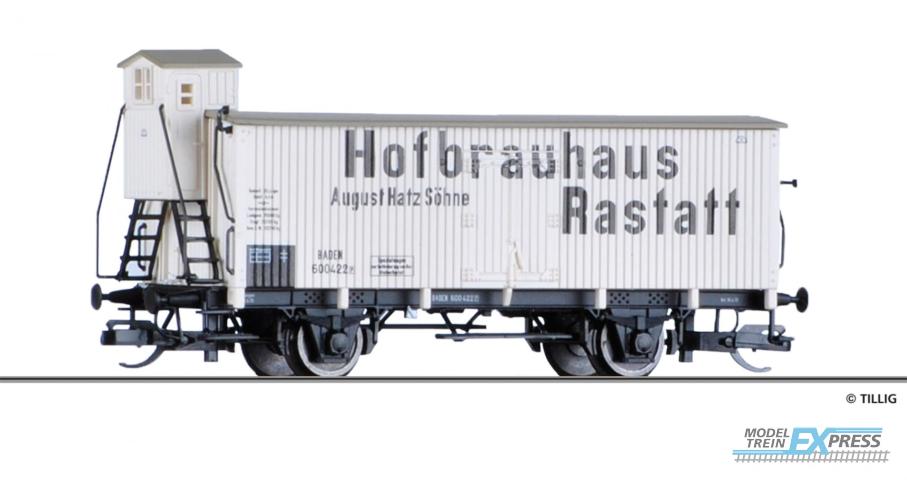 Tillig 17386 Kühlwagen "Hofbrauhaus Rastatt", eingestellt bei der Bad.St.B., Ep. I