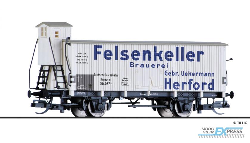 Tillig 17924 Kühlwagen "Felsenkeller Brauerei Herford", eingestellt bei der DRG, Ep. II