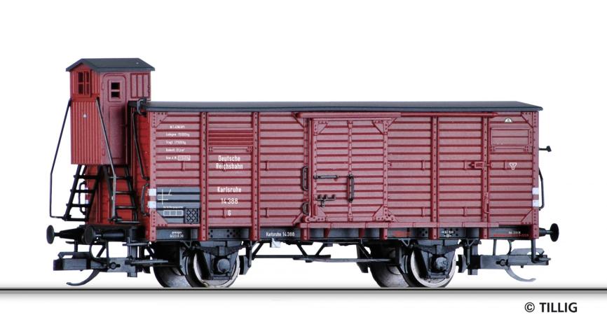 Tillig 17935 Gedeckter Güterwagen G Karlsruhe der DRG, Ep. II