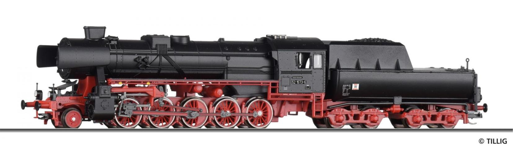 Tillig 2264 Dampflokomotive 52 1573-6 der DR, Ep. IV "FORMVARIANTE"