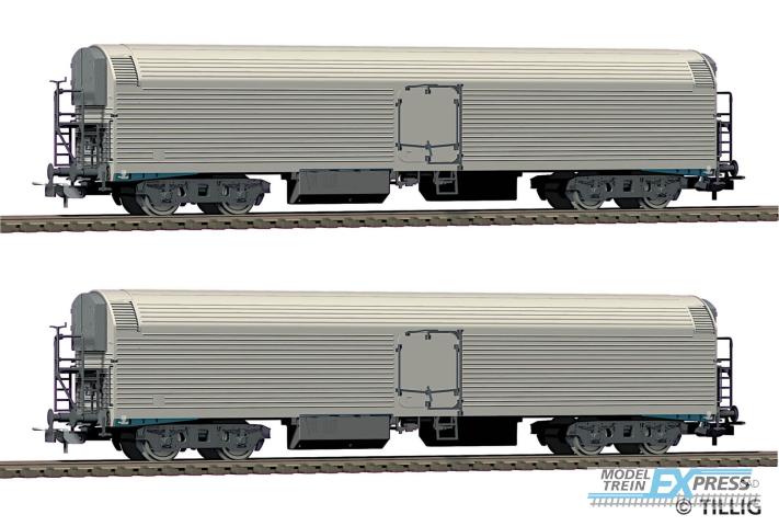 Tillig 70074 Güterwagenset der DR, bestehend aus zwei Maschinenkühlwagen
Ttehkor, Ep. III -FORMNEUHEIT-