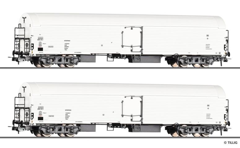 Tillig 70077 Güterwagenset der DR, bestehend aus zwei Eiskühlwagen Iacehqrs, Ep. IV - FORMNEUHEIT-