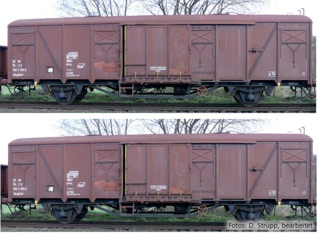 Tillig 70089 Güterwagenset der ?SD, bestehend aus zwei gedeckten Güterwagen Gbgkks, Ep. IV -FORMNEUHEIT-