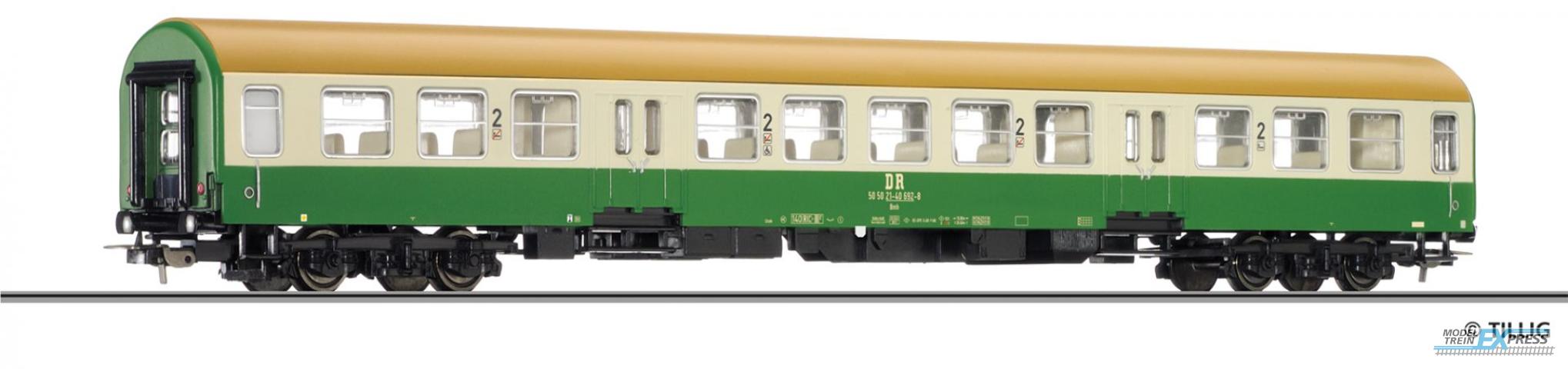 Tillig 74980 Reisezugwagen 2. Klasse Bmh, Bauart Halberstadt, der DR, 2. Betriebsnummer, Ep. IV