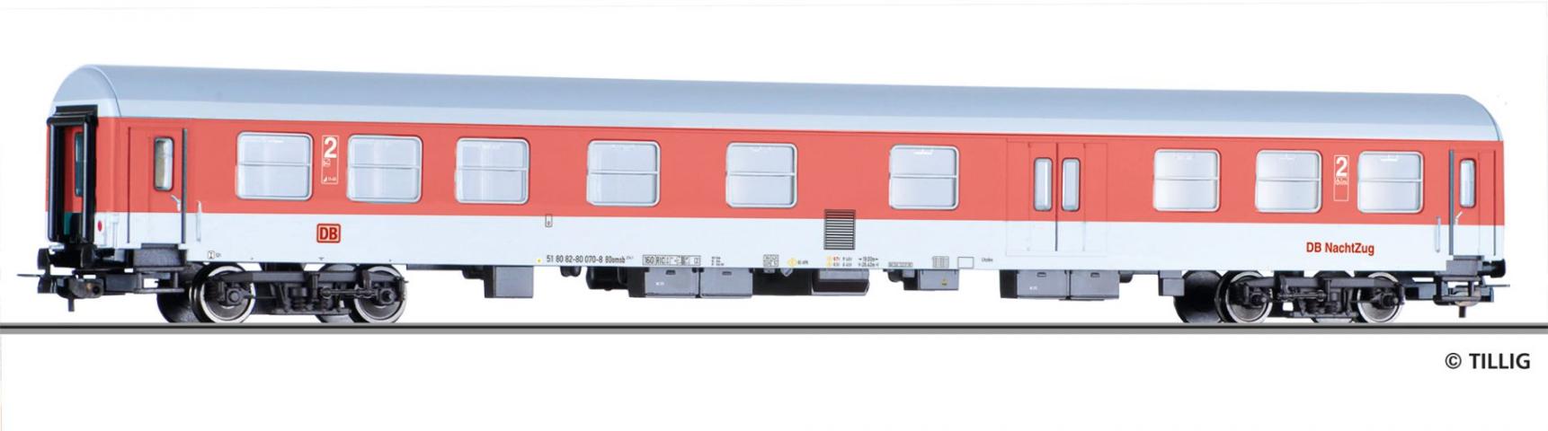 Tillig 75020 Reisezugwagen 2. Klasse mit Gepäckabteil BDomsb 274.1 der DB NachtZug, Ep. V