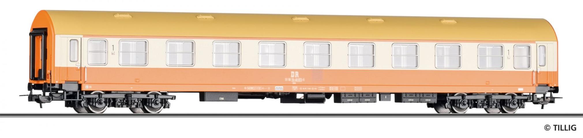 Tillig 75027 Reisezugwagen 1. Klasse Ame "Städteexpress", Typ Y/B 70, der DR, Ep. IV