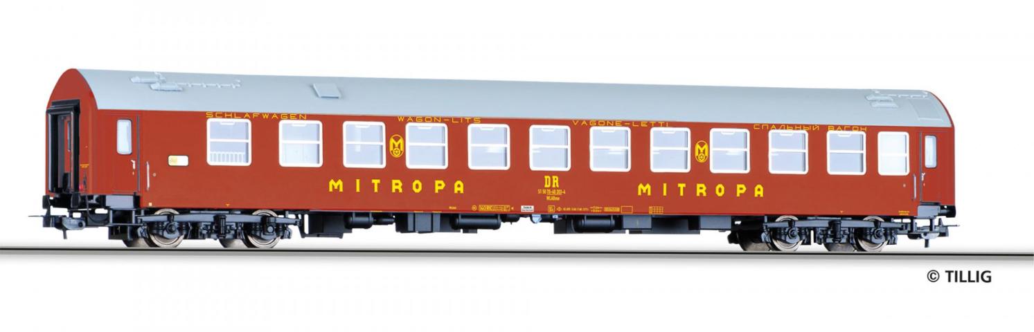 Tillig 79107 Schlafwagen WLABm "MITROPA", Typ Y, der DR, Ep. IV